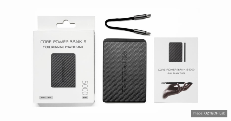 OZTECH Lab Core Power Bank S ultra-thin carbon fibre power bank